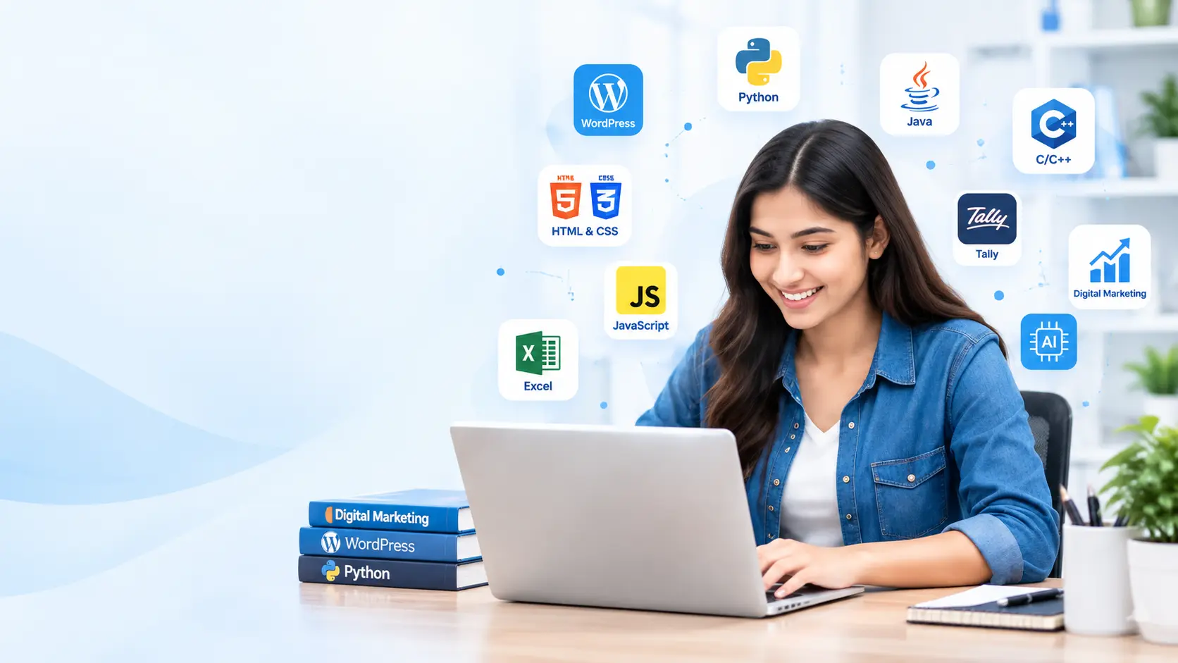 Student learning computer courses at Mantrixa Academy